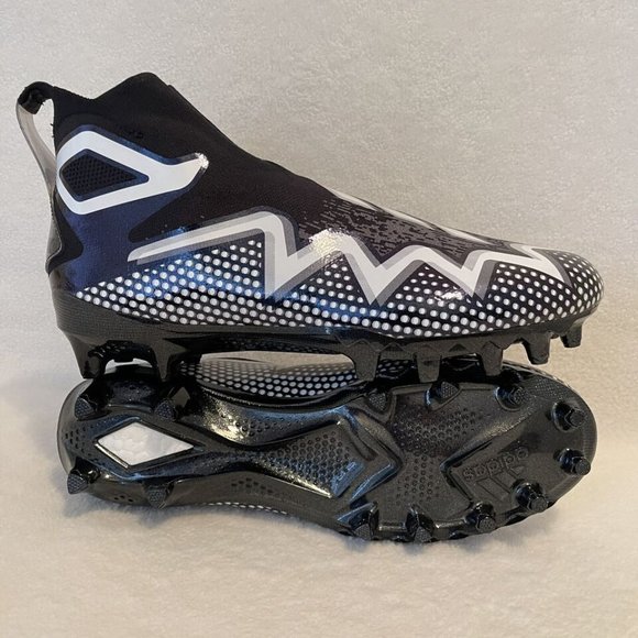 Adidas Black and White Men's Athletic Cleats - Picture 5 of 12